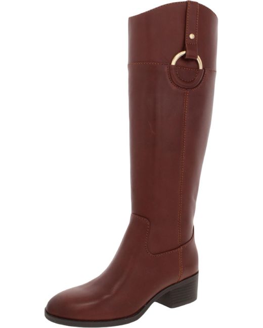 Alfani Brown Bexleyy Leather Tall Riding Boots