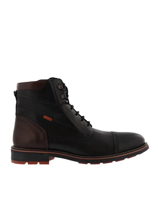 Fluchos Black Terry Tie Boot for men
