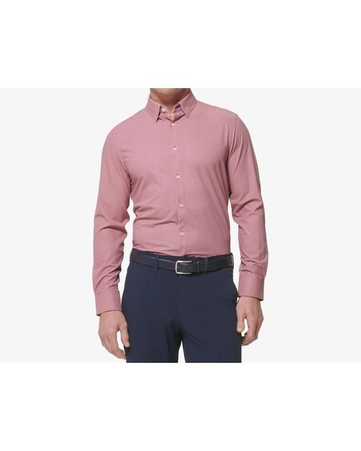 Mizzen+Main Pink Monaco Dress Shirt for men