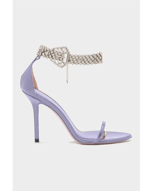 Gedebe White Chiara Ankle-Strap Leather Pump