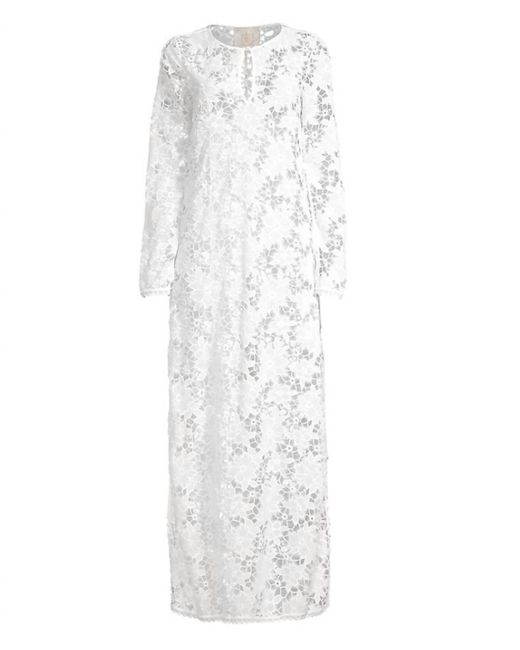 Johnny Was White Garden Lace Maxi Dress