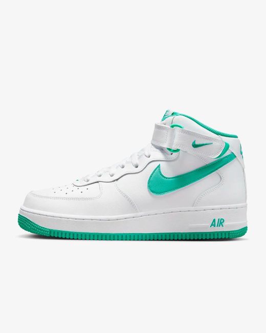Nike Blue Air Force 1 Mid '07 Dv0806-102 White Clear Jade Sneaker Shoes Pop33 for men