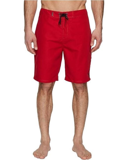 Hurley Red One Only 2.0 Boardshorts 21" Drawstring Waist Swimwear Ddr1368 for men