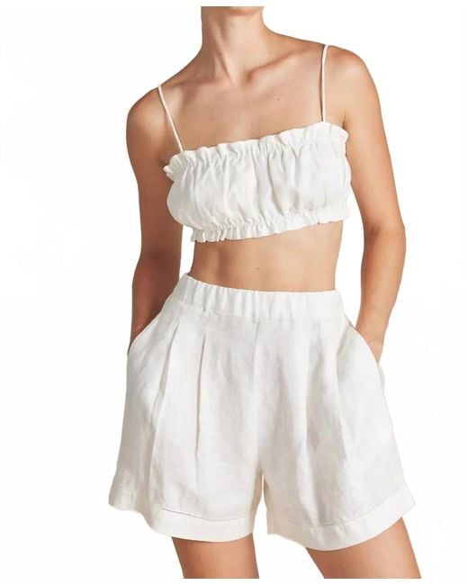 Trovata White Everett Pull-On Short