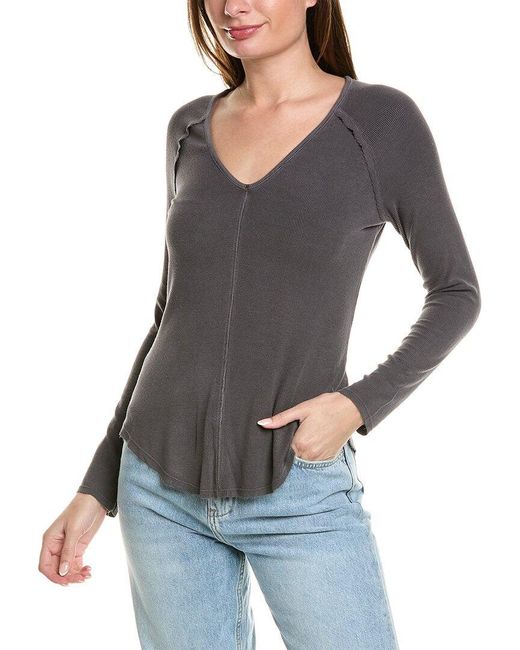 XCVI Gray Wearables Bryant Top