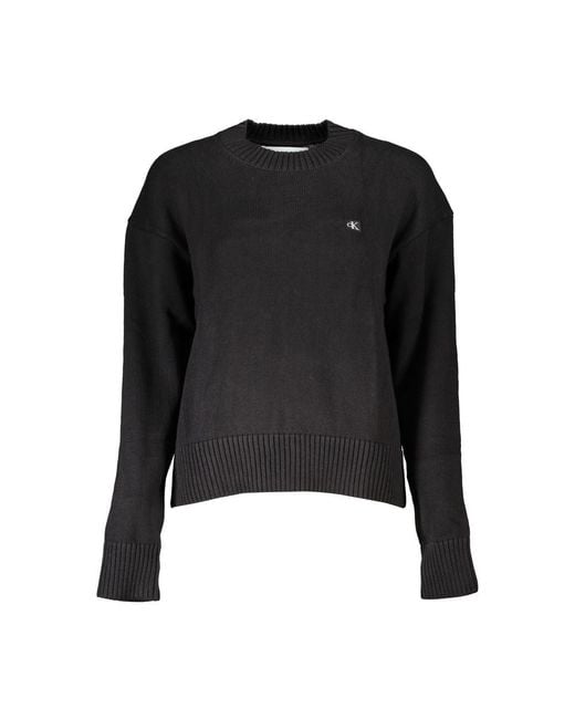Calvin Klein Black Elegant Long Sleeve Crew Neck Sweater