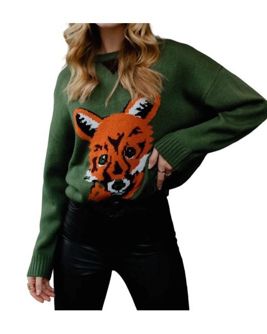 Panache Green Fox Sweater