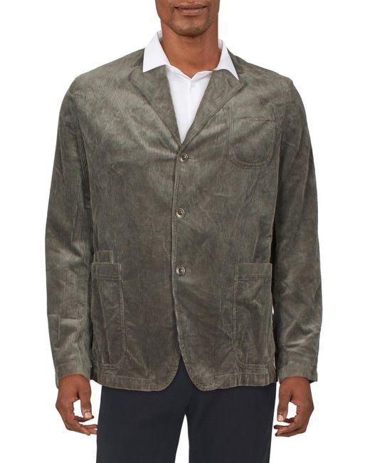 Polo Ralph Lauren Gray Corduroy Long Sleeves Suit Jacket for men