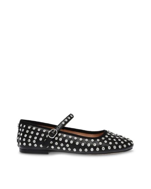 Steve Madden White Vinetta-R Rhinestone Mary Jane Ballerina