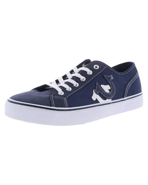 True Religion Blue Bryson Canvas Lace-up Casual And Fashion Sneakers for men