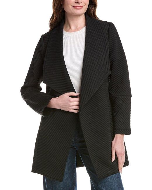 Sam Edelman Black Drape Front Jacket
