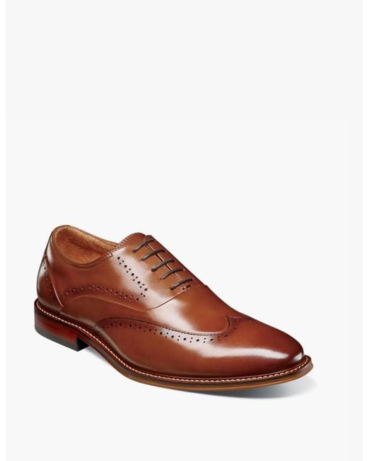 Stacy Adams Brown Macarthur Wingtip Oxford Shoe for men