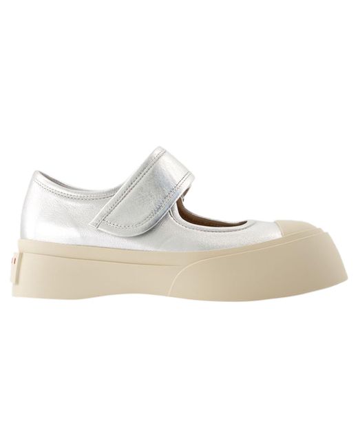 Marni White Mary Jane Sneakers