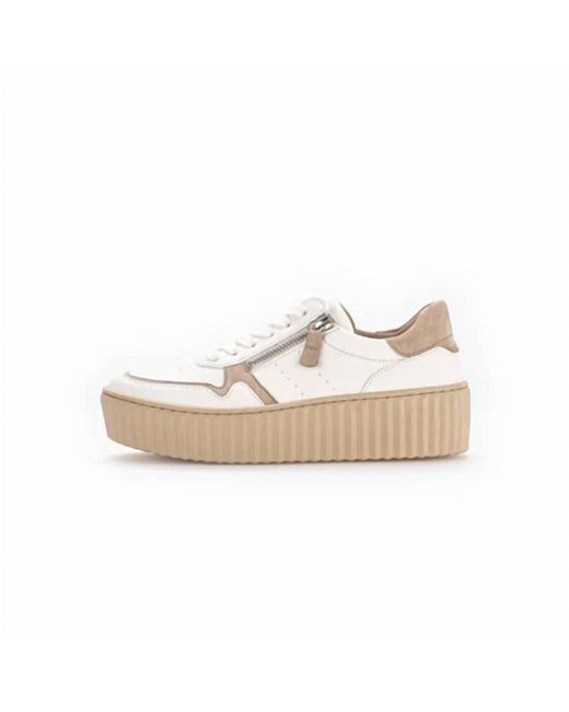 Gabor White Platform Sneaker