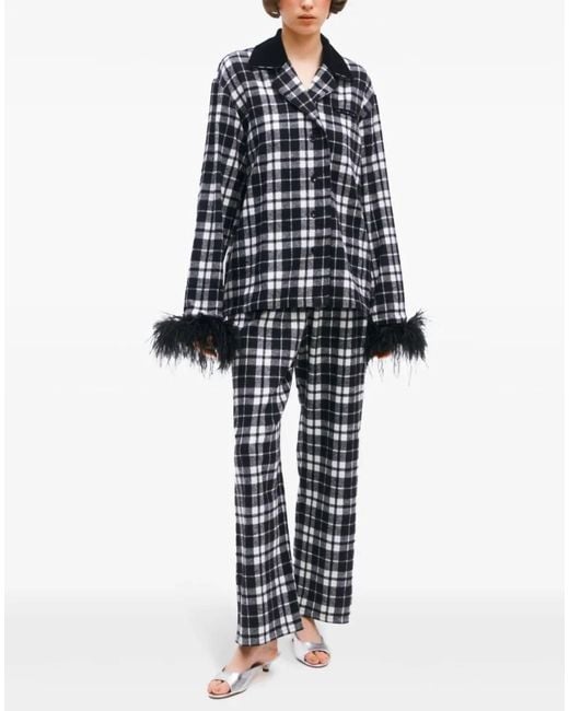 Sleeper Blue Checked Flannel Pajama Set