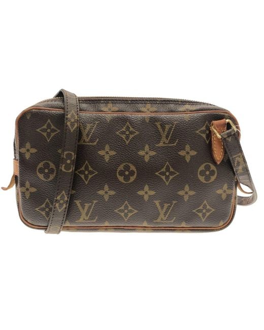 Louis Vuitton Marly Canvas Shoulder Bag (pre-owned) in Brown