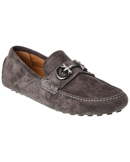 Ferragamo Brown Grazioso Suede Loafer for men