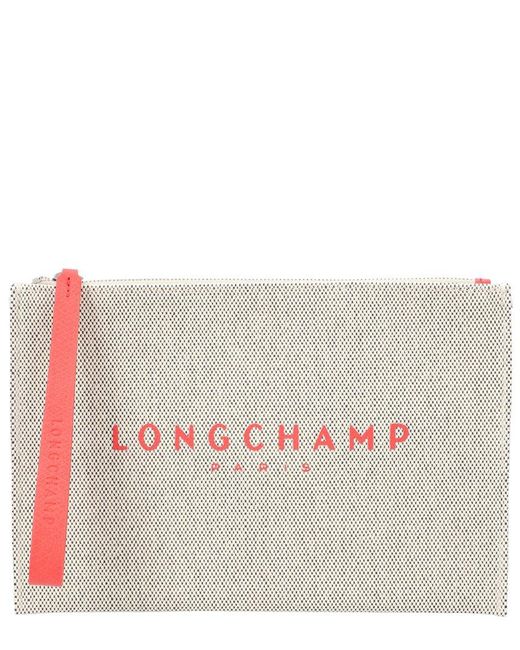 Longchamp Pink Essential Canvas Pochette