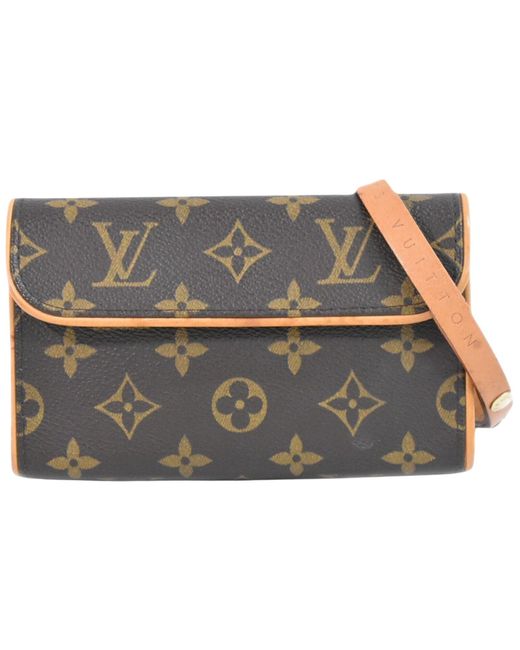 Louis Vuitton Gray Pochette Florentine Canvas Clutch Bag (pre-owned)