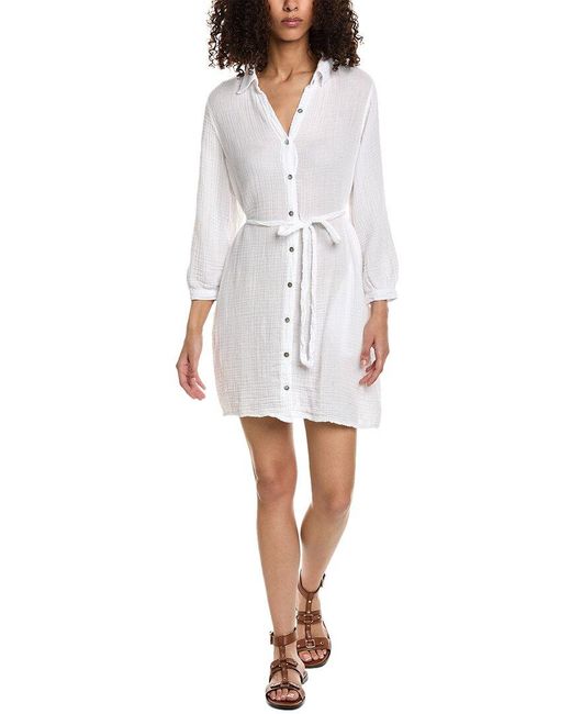Michael Stars White Polly Above-knee Tunic Dress