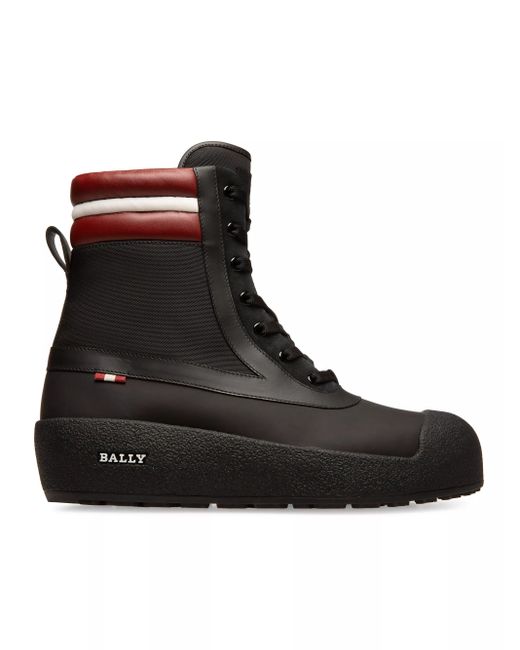 Bally Black Croker 6239721 Calf Leather Shirling-lined Boots for men