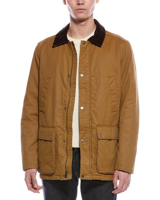 Cole Haan Brown Coated Rain Jacket for men