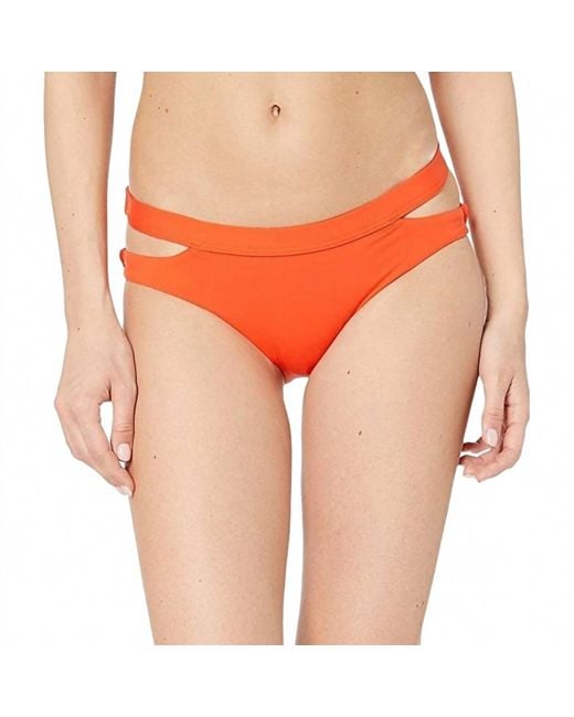 Seafolly Orange Active Split Band Hipster Bikini Bottom
