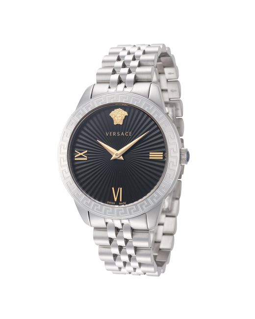 Versace Metallic 38mm Tone Quartz Watch Vevc00419