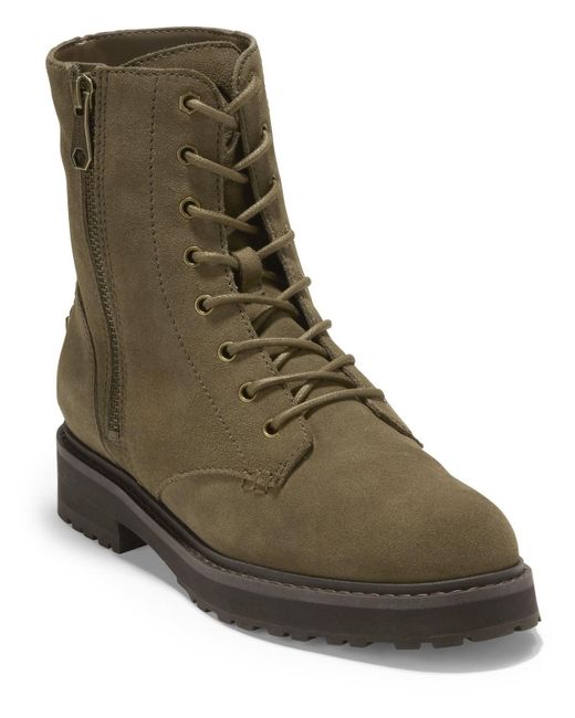 Cole Haan Greenwich Suede Ankle Combat & Lace-up Boots