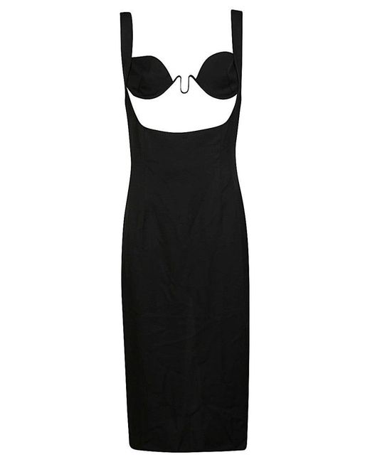 Ziah Black Logo Midi Dress