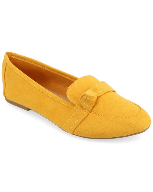 Journee Collection Yellow Collection Wide Width Marci Flat