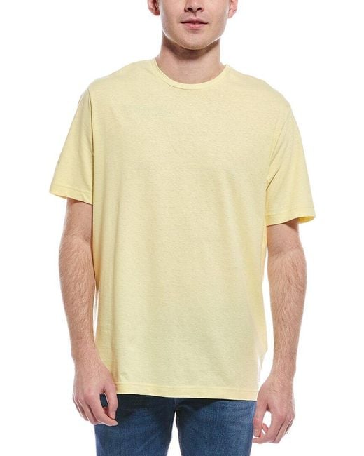 Paul Smith Yellow Regular Fit Linen-Blend T-Shirt for men