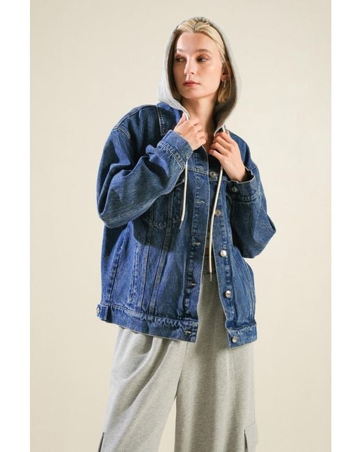 TRUEDAMES Blue Cross Your Mind Denim Jacket