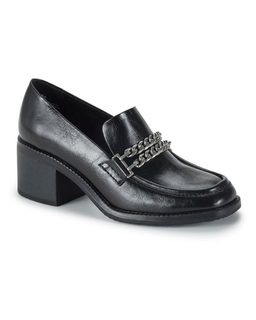 BareTraps Black Athena Faux Leather Slip-on Loafers