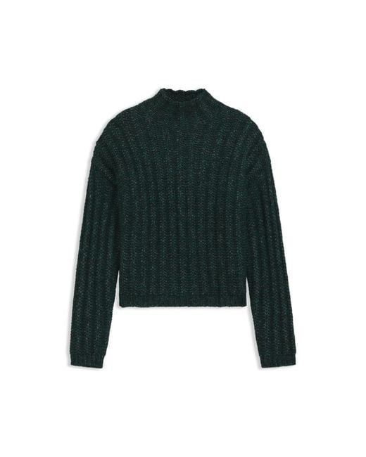 HUGO Green Knitted Sweater With Ribbed Structure