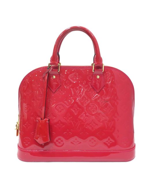 Sobe patent leather clutch bag Louis Vuitton Red in Patent leather