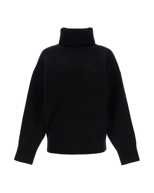 Totême  Black Rws Wool And Cashmere Turtleneck Sweater