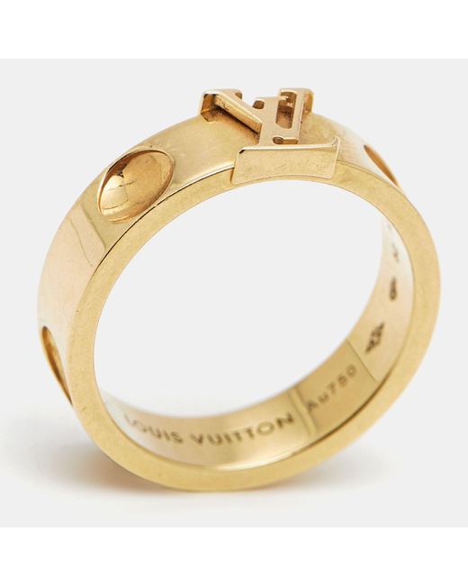 Louis Vuitton Metallic Empreinte 18k Gold Ring