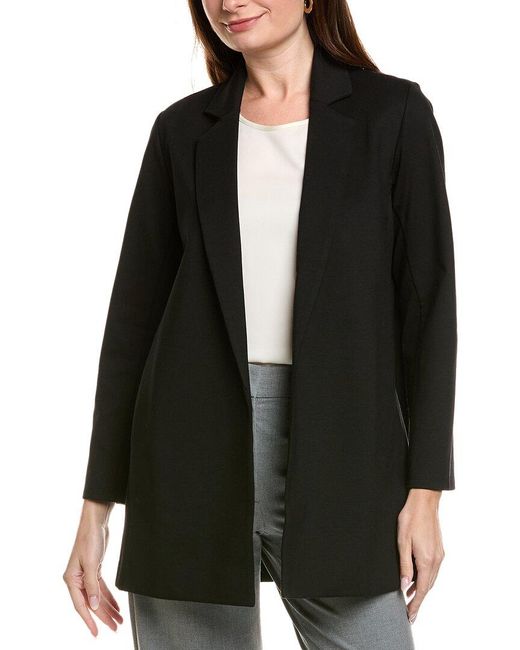 Eileen Fisher Black Petite Long Blazer