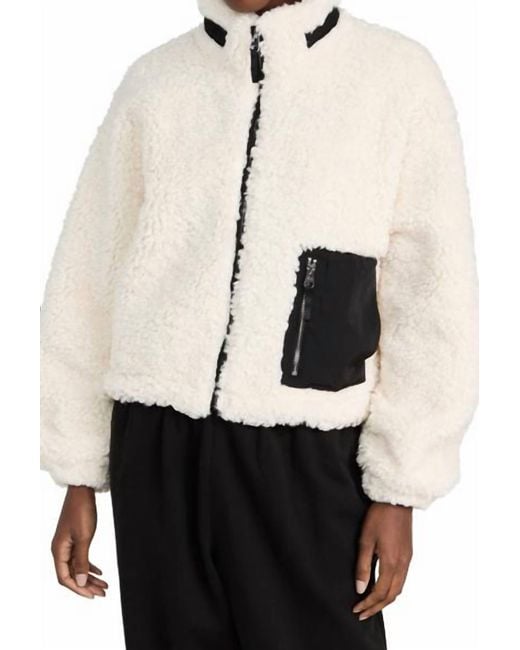 Something Navy Natural Teddy Patch Pocket Jacket