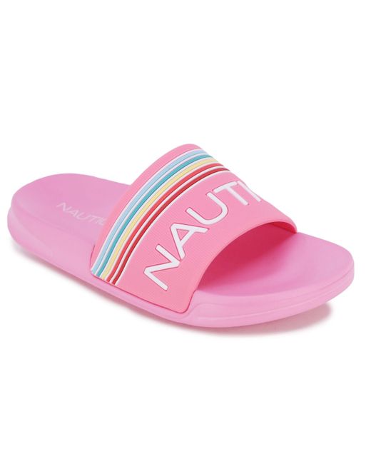 Nautica Pink Rainbow Slide Sandal for men
