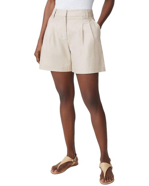 J.McLaughlin White Prince Linen-blend Short