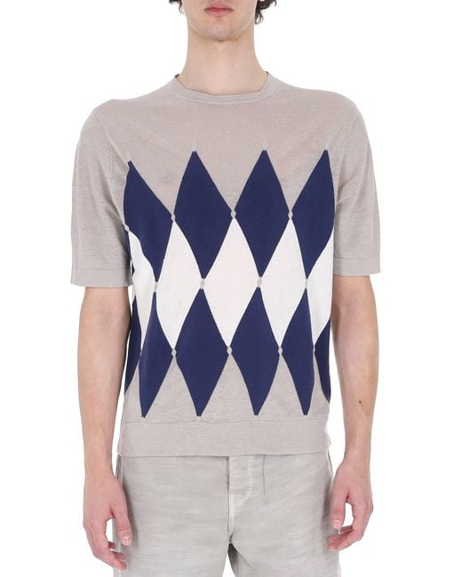 Ballantyne Blue Stylish Mini Tee For for men