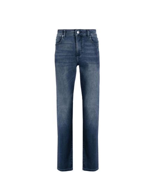 DL1961 Blue Nick Low Stretch Denim Cotton Slim Fit Jeans Stream for men