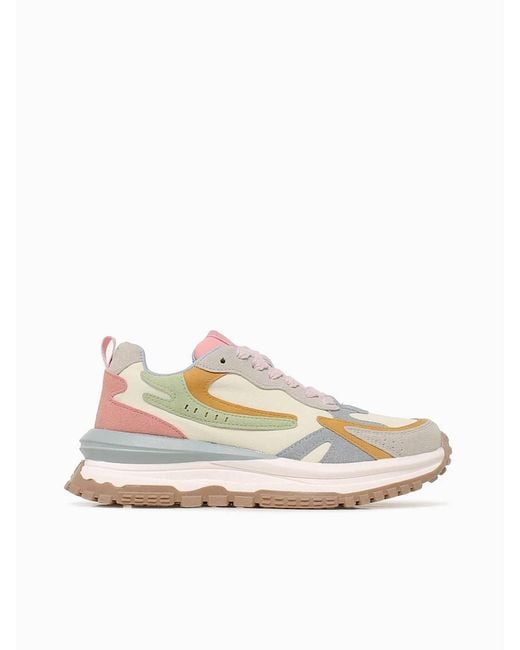 Blowfish White Color Block Chunky Sneakers