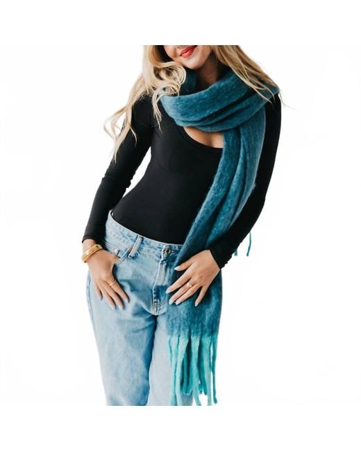 Pretty Simple Blue Helga Blanket Scarf