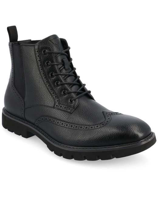 Vance Co. Black Bowman Wingtip Boot for men