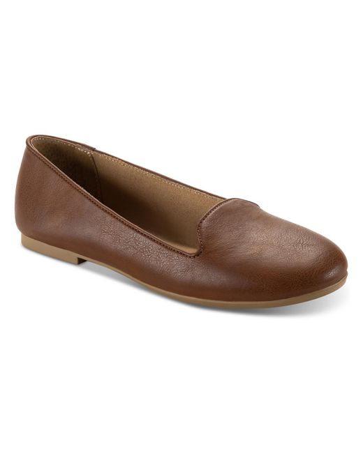 Style & Co. Brown Faux Leather Slip-on Loafers