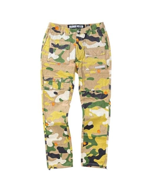 BBCICECREAM Yellow Tranquility Cargo Pants for men