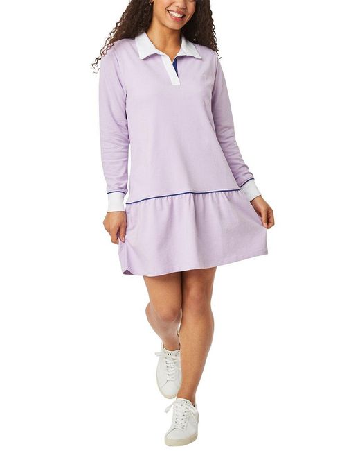 Roberta Roller Rabbit Purple Love Stripe Cahya Mini Dress